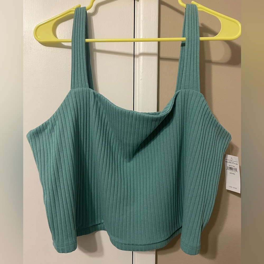 American Eagle Cropped Rib Tank Top